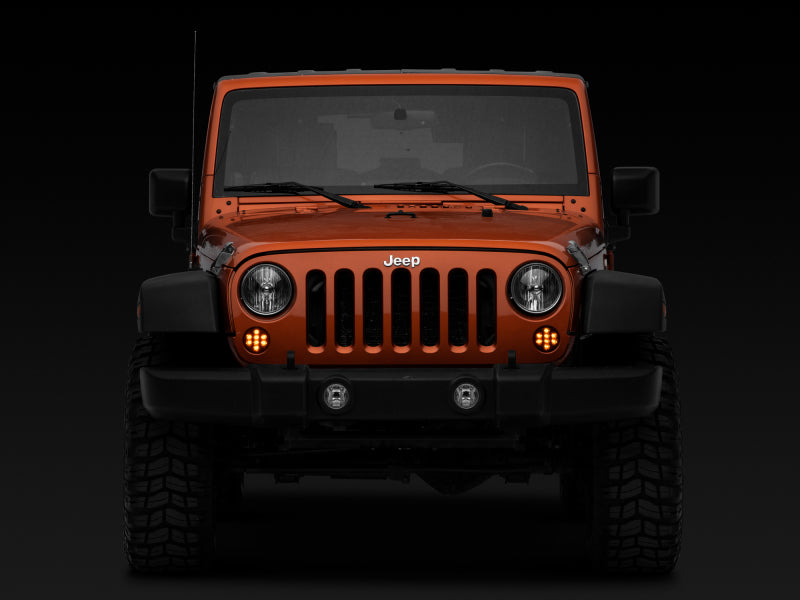 Raxiom 07-18 Jeep Wrangler JK Axial Series LED Front Turn Signals (Smoked) J119943