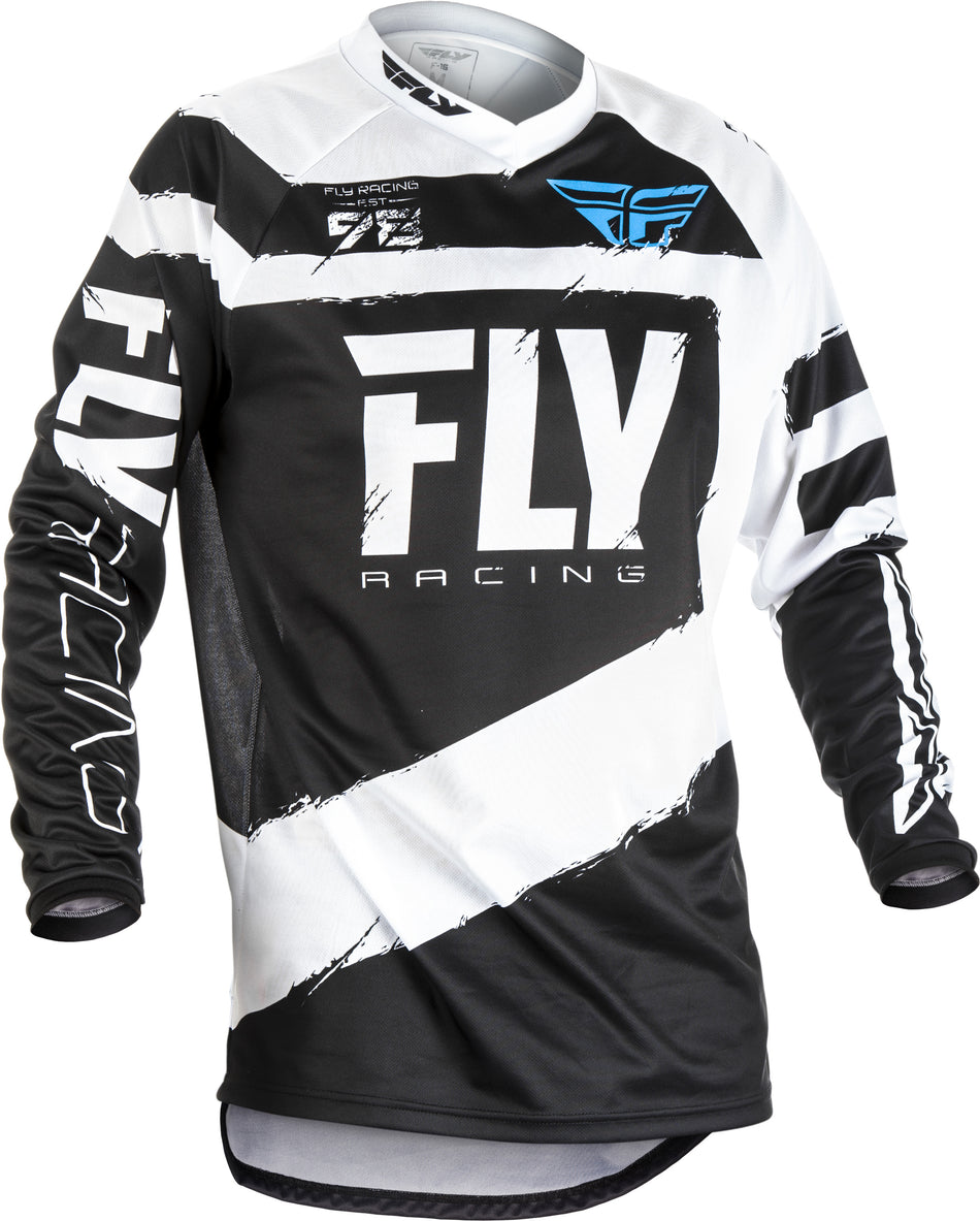 FLY RACING F-16 Jersey Black/White Yx 371-920YX