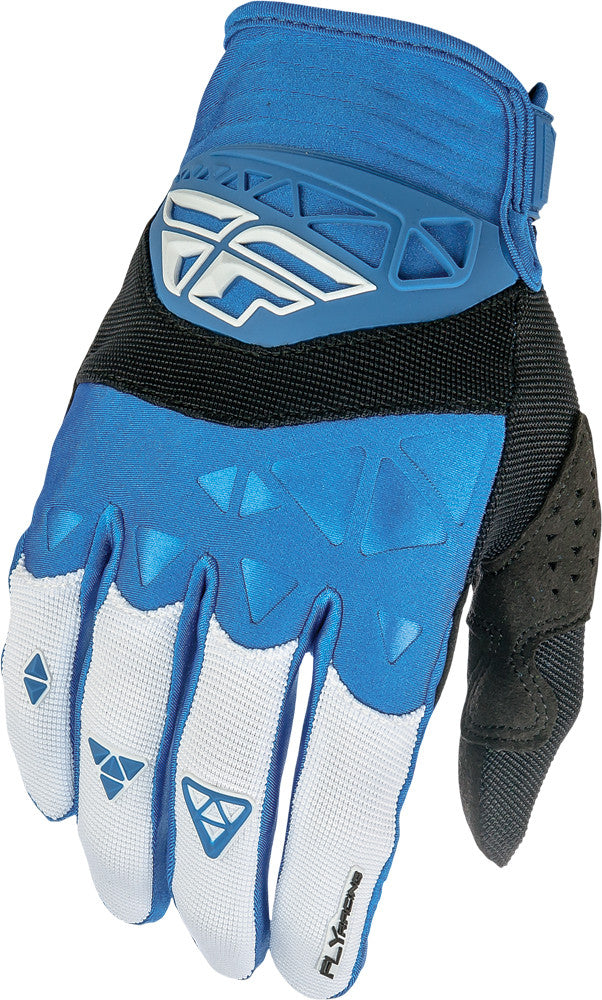 FLY RACING F-16 Gloves Blue/White Sz 1 369-91101