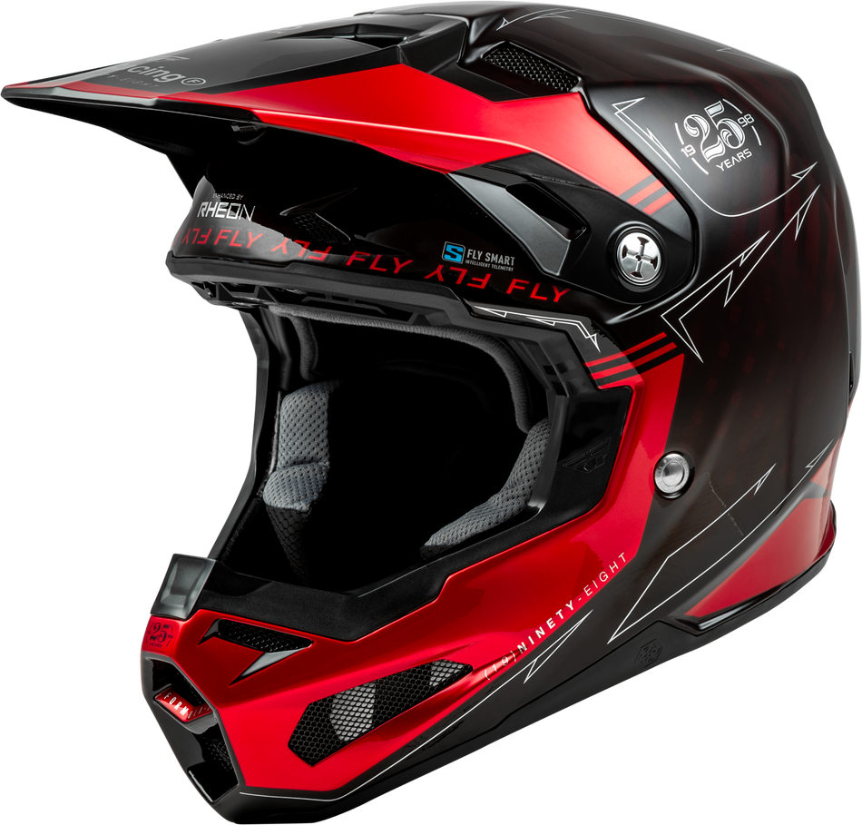 FLY RACING Youth Formula S Carbon Legacy Helmet Red Carbon/Black Yl 73-4447YL
