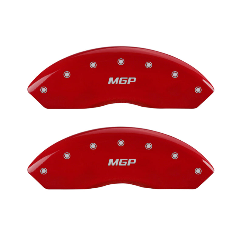 MGP 4 Caliper Covers Engraved Front & Rear MGP Red finish silver ch 17211SMGPRD