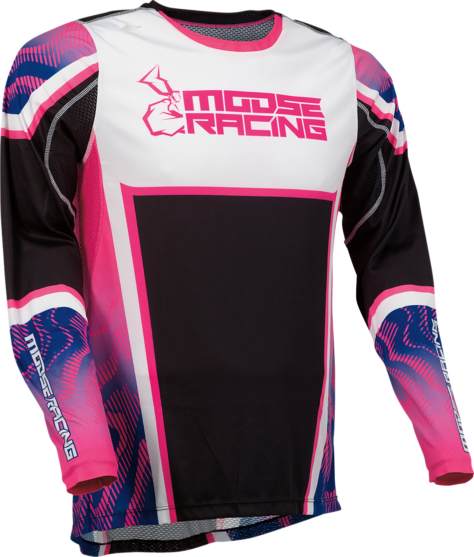 Camiseta MOOSE RACING Agroid - Rosa/Púrpura/Negro - Mediano 2910-7397 
