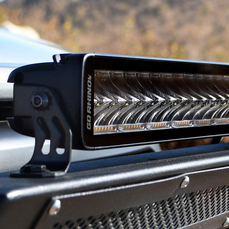 Go Rhino Universal Blackout Combo Series 50in Double Row LED Light Bar w/ Amber Lighting - Black 754805012CDS