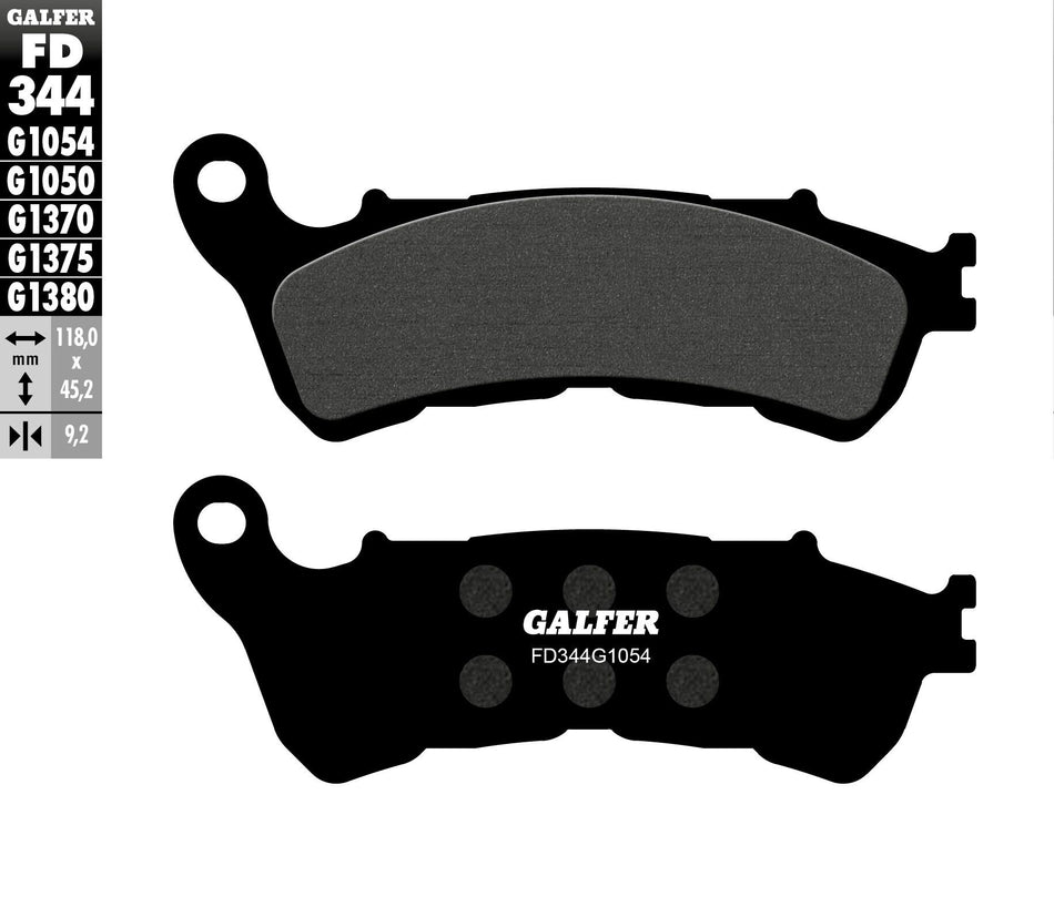 GALFER Brake Pads Semi Metallic Fd344g1054 FD344G1054