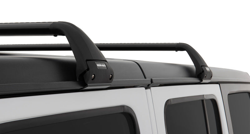 Rhino-Rack 07-22 Jeep Wrangler JK/JL 4 Door Hard Top Vortex SG 2 Bar Roof Rack - Black SG59