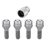 McGard Wheel Lock Bolt Set - 4pk. (Cone Seat) M12X1.25 / 19mm Hex / 25.6mm Shank Length - Chrome 27261