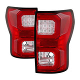 Spyder 07-13 Toyota Tundra V2 Light Bar LED Tail Lights - Red Clear ALT-YD-TTU07V2-LB-RC 5085450