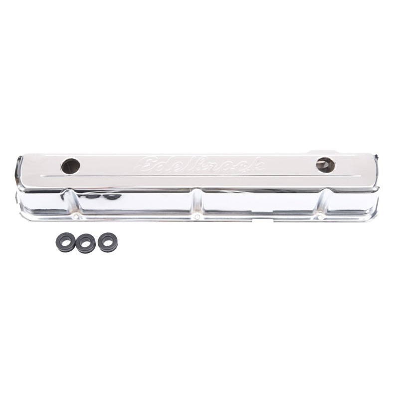 Edelbrock Tapa de válvula Signature Series Chevrolet 1962-2001 194-292 CI Inline 6 Cromo