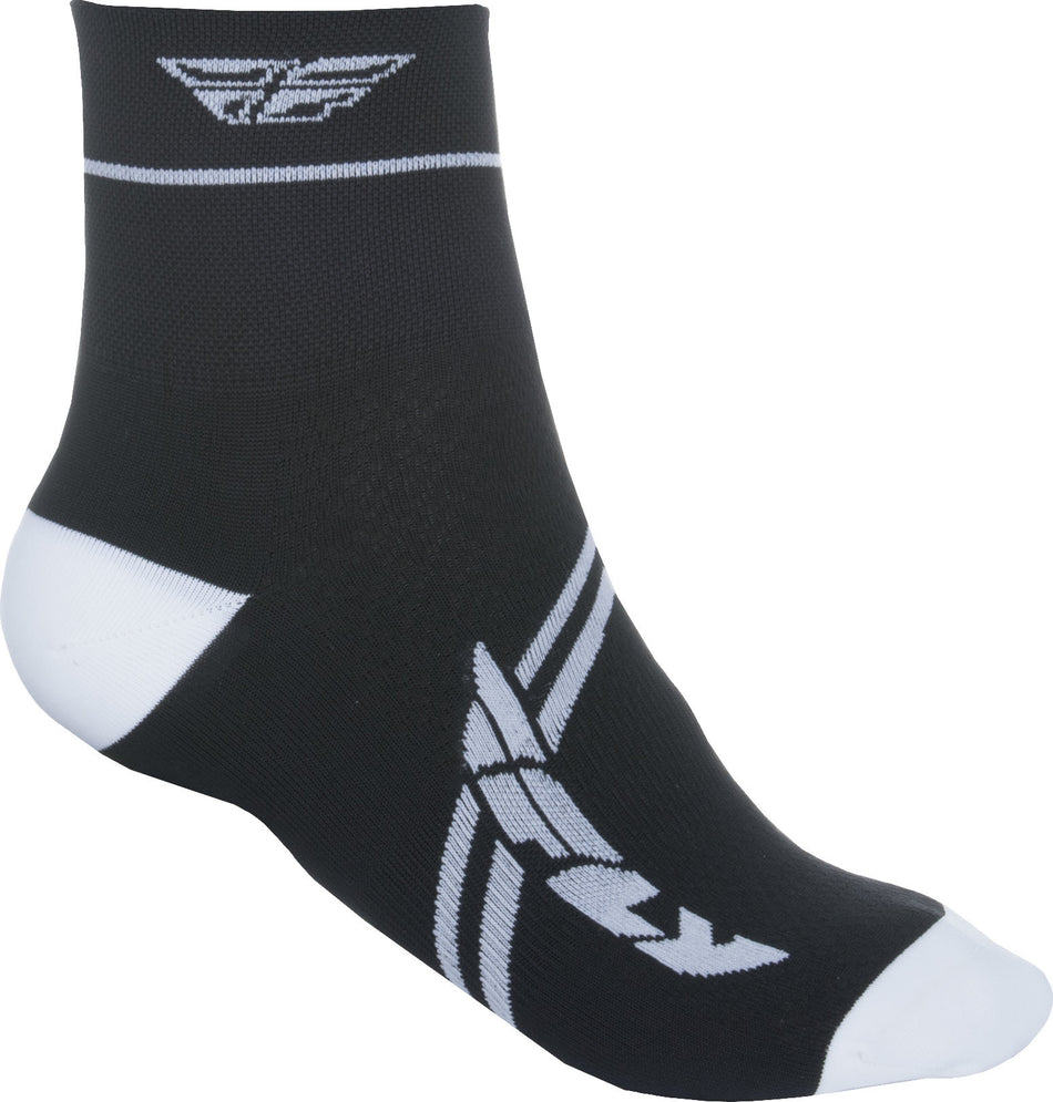 FLY RACING Action Socks White/Black Lg/Xl 350-0364L