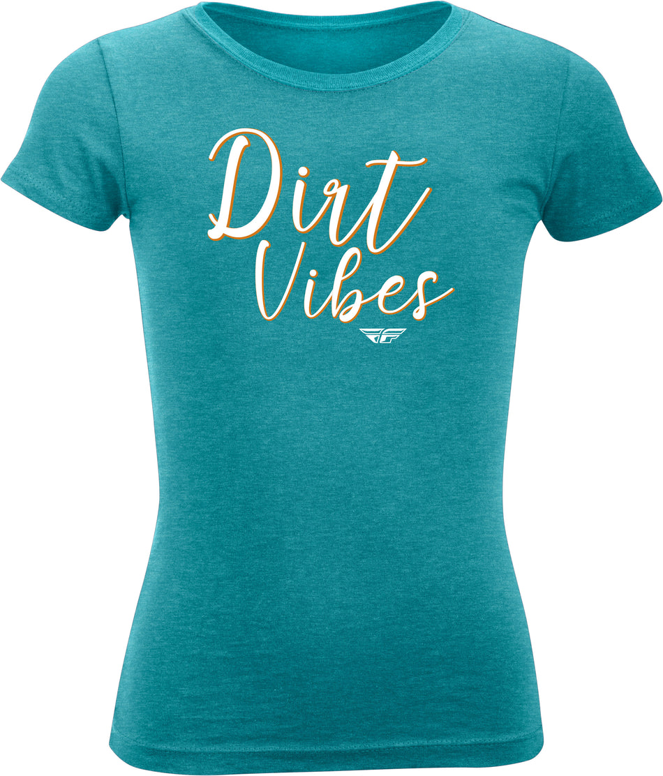 FLY RACING Girl's Fly Dirt Vibes Tee Blue Sm 356-0521S