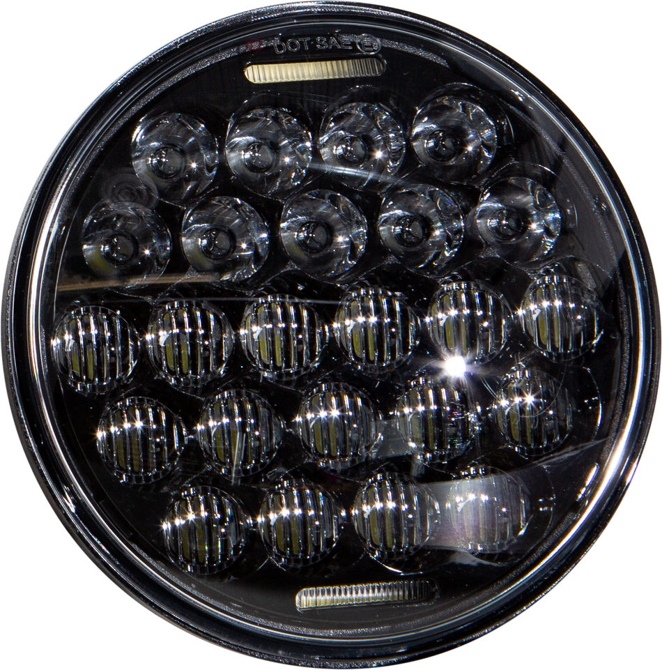 HARDDRIVE Led Headlight 5.75" 75w Black 3500/2000 Lumens 820-0364