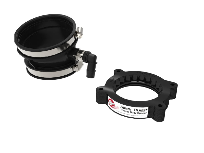 aFe 2020 Vette C8 Silver Bullet Aluminum Throttle Body Spacer / Works With aFe Intake Only - Black 46-34023B