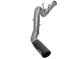 aFe Large Bore-HD 5in DPF Back 409 SS Exhaust System w/Black Tip 2017 Ford Diesel Trucks V8 6.7L(td) 49-43090-B