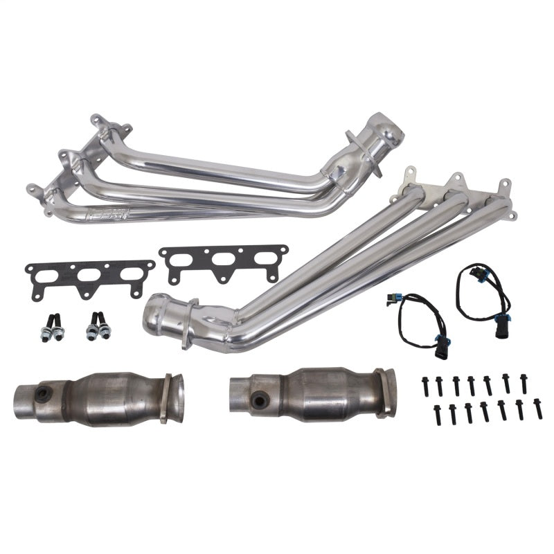 BBK 10-11 Camaro V6 Long Tube Exhaust Headers With Converters - 1-5/8 Silver Ceramic 40410