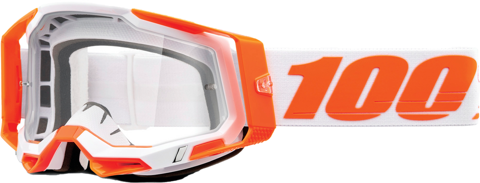 100% Racecraft 2 Goggle Orange Clear Lens 50009-00013