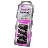 McGard Hex Lug Nut (Cone Seat Bulge Style) M12X1.5 / 3/4 Hex / 1.45in. Length (4-Pack) - Black 64015