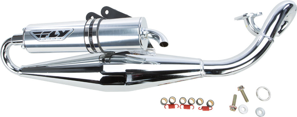 FLY RACING Scooter Exhaust System Chrome 0923003C