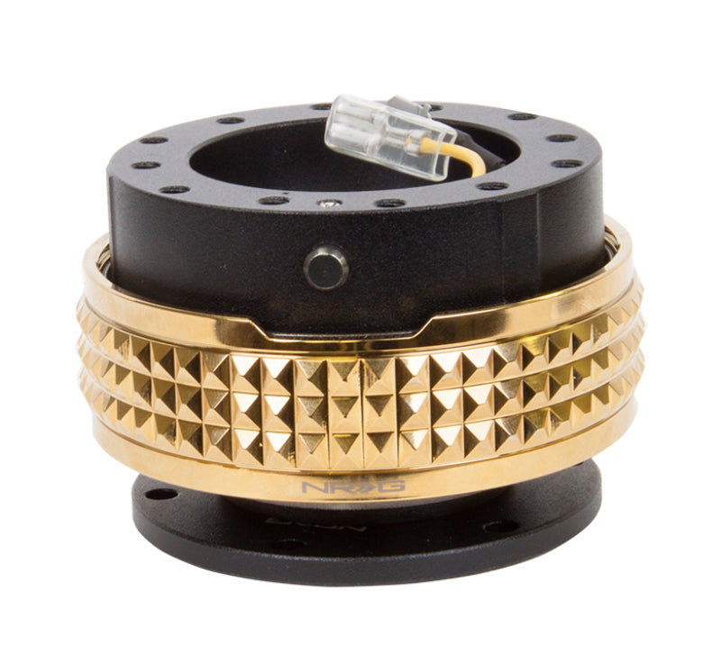 NRG Quick Release Kit - Pyramid Edition - Black Body / Chrome Gold Pyramid Ring SRK-210BK/CG