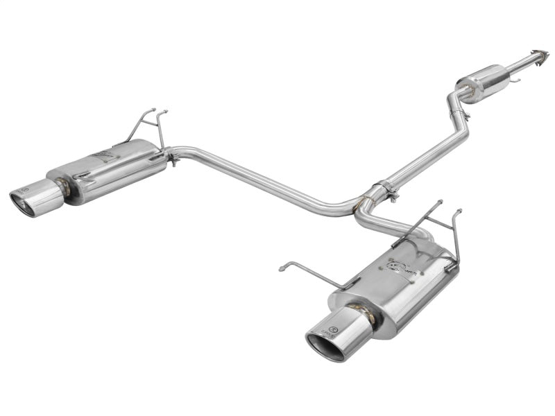 aFe Takeda Exhaust 2.25in to 2in Dia 304SS Cat-Back w/Polished Tips 08-12 Honda Accord Coupe V6 3.5L 49-36612