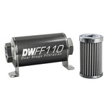 DeatschWerks Stainless Steel 10AN 100 Micron Universal Inline Fuel Filter Housing Kit (110mm) 8-03-110-100K