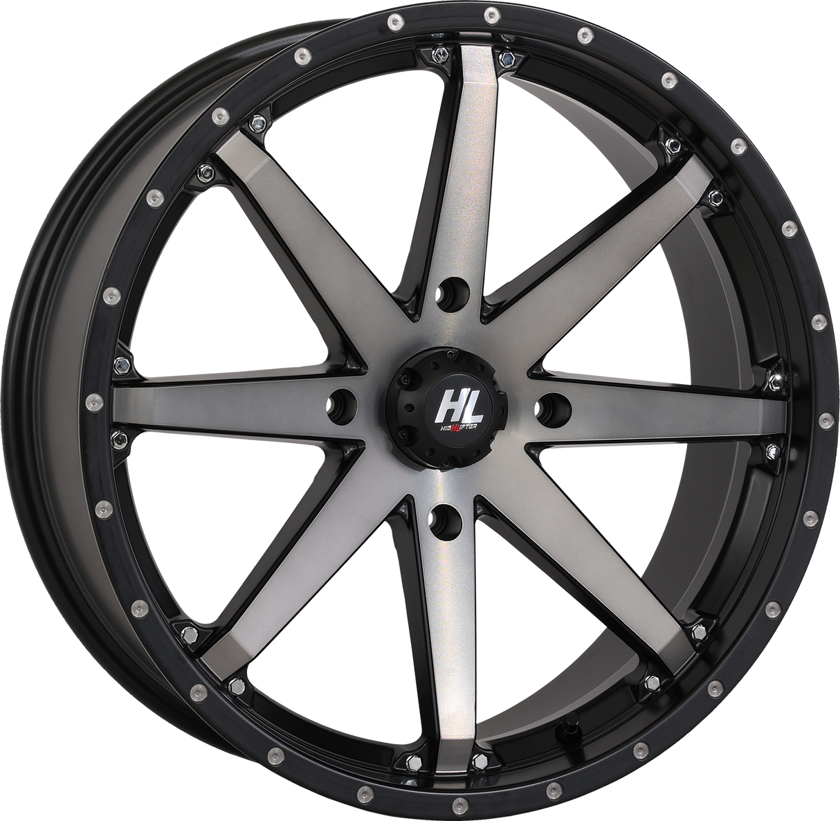 Rueda HIGH LIFTER - HL10 - Delantera/Trasera - Negro mate/Ahumado - 20x7 - 4/156 - 4+3 (+10 mm) 20HL10-1656