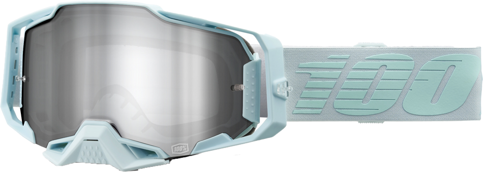 100% Armega Goggle Fargo Mirror Silver Flash Lens 50005-00018