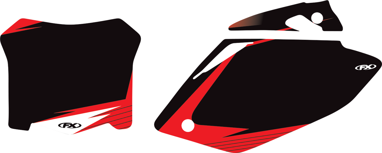 FACTORY EFFEX Graphic Number Plate - Black/Red - CRF 24-64354