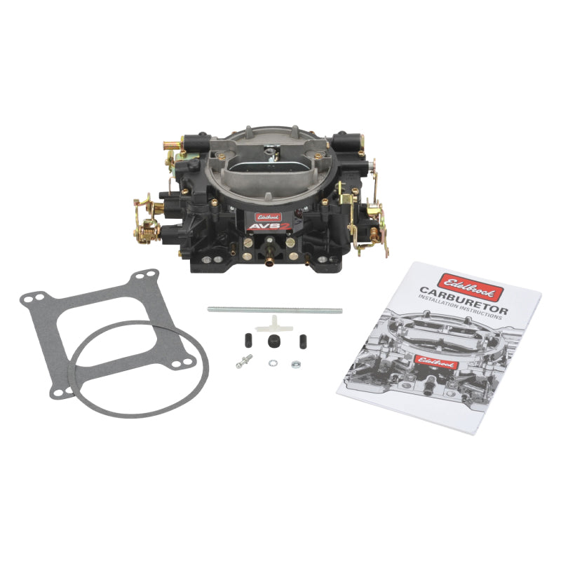 Edelbrock Carburetor AVS2 Series 650 CFM Manual Choke Black Powder Coated (Non-EGR) 19053