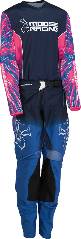 MOOSE RACING Youth Agroid Jersey - Pink/Blue - Large 2912-2259
