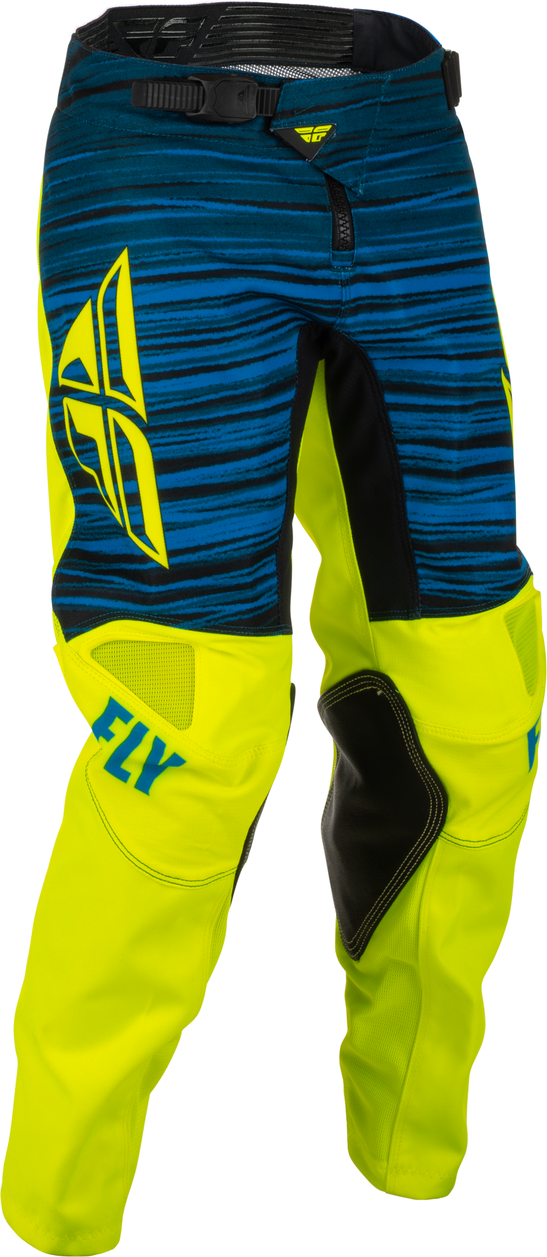 FLY RACING Youth Kinetic Wave Pants Hi-Vis/Blue Sz 18 375-53518