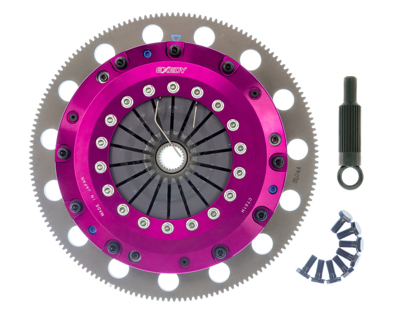 Exedy 96-16 Ford Mustang V8 4.6L/5.0L Hyper Twin Cerametallic Clutch Sprung Disc Push Type Cover ET03XD