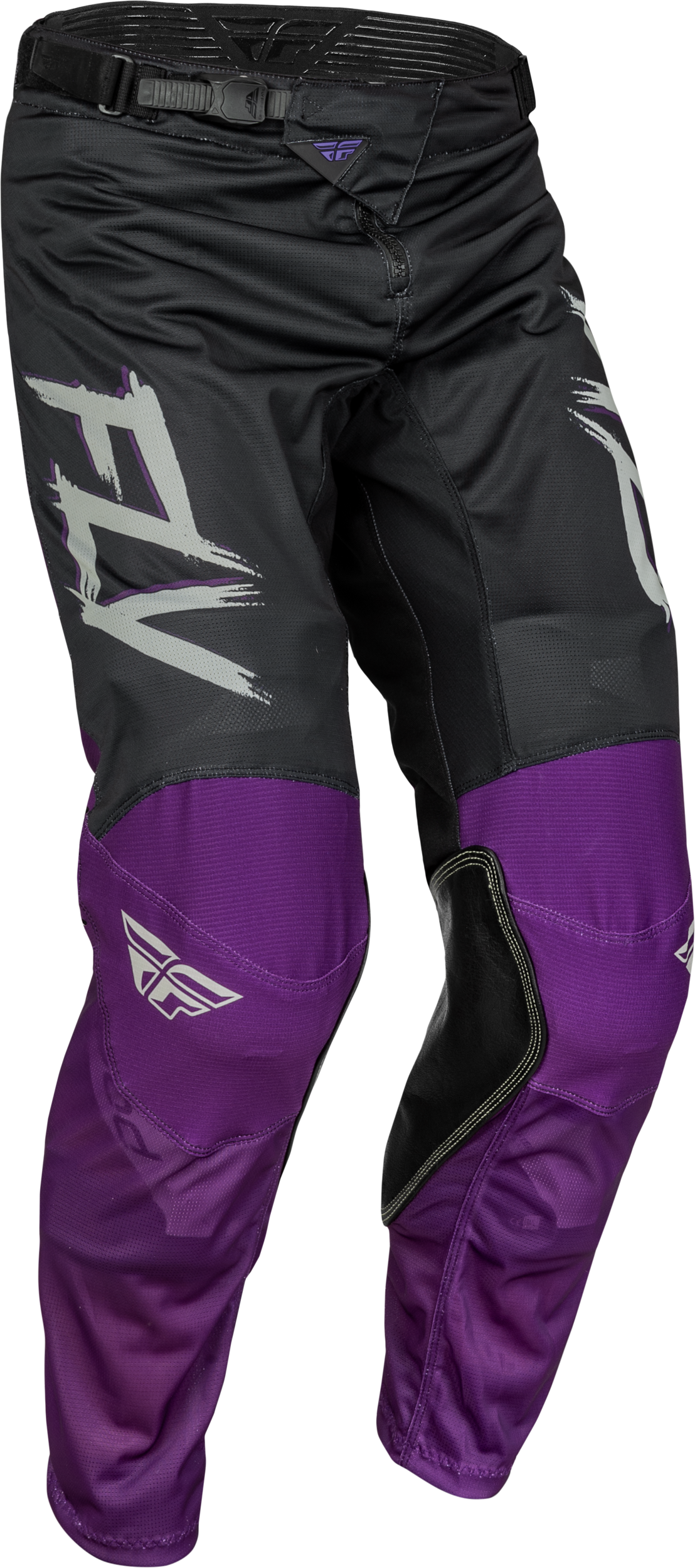 FLY RACING Kinetic Mesh Rave Pants Black/Purple/Silver Sz 40 377-32040