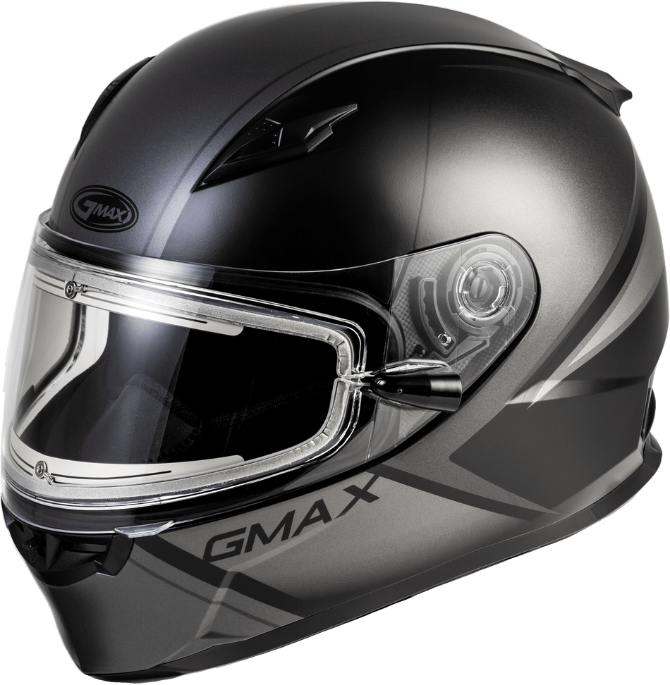 GMAX Ff-49s Hail Snow Helmet W/Elec Shield Matte Black/Grey Md G4491505