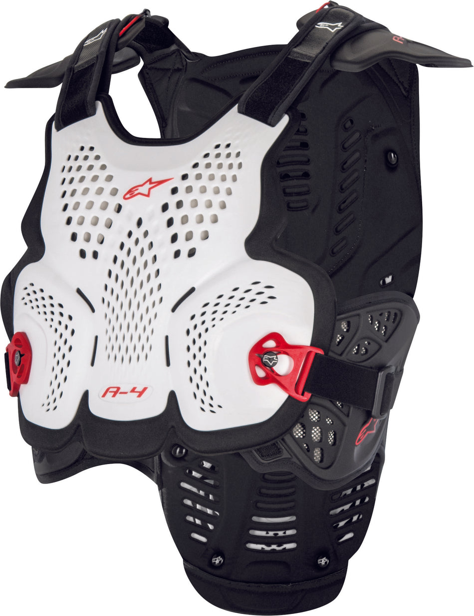 ALPINESTARS A-4 Chest Protector White/Black/Red Md/Lg 6701517-213-M/L