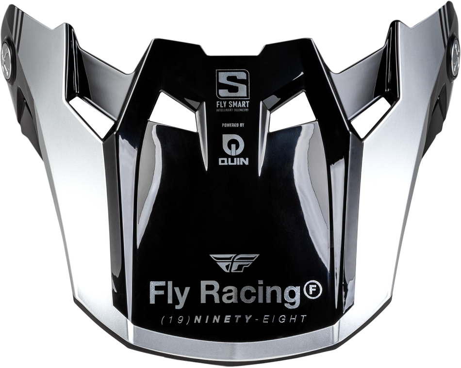 FLY RACING Formula S Carbon Legacy Visor Blue Carbon/Silver Yl/Sm 73-4458