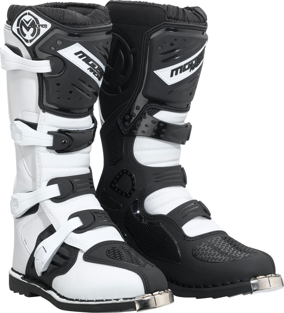 MOOSE RACING Qualifier Boots - Black/White - Size 10 3410-2602
