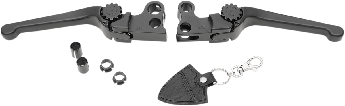 POWERSTANDS RACING Lever Set - Anthem - Harley Davidson - Black 12-00651-22