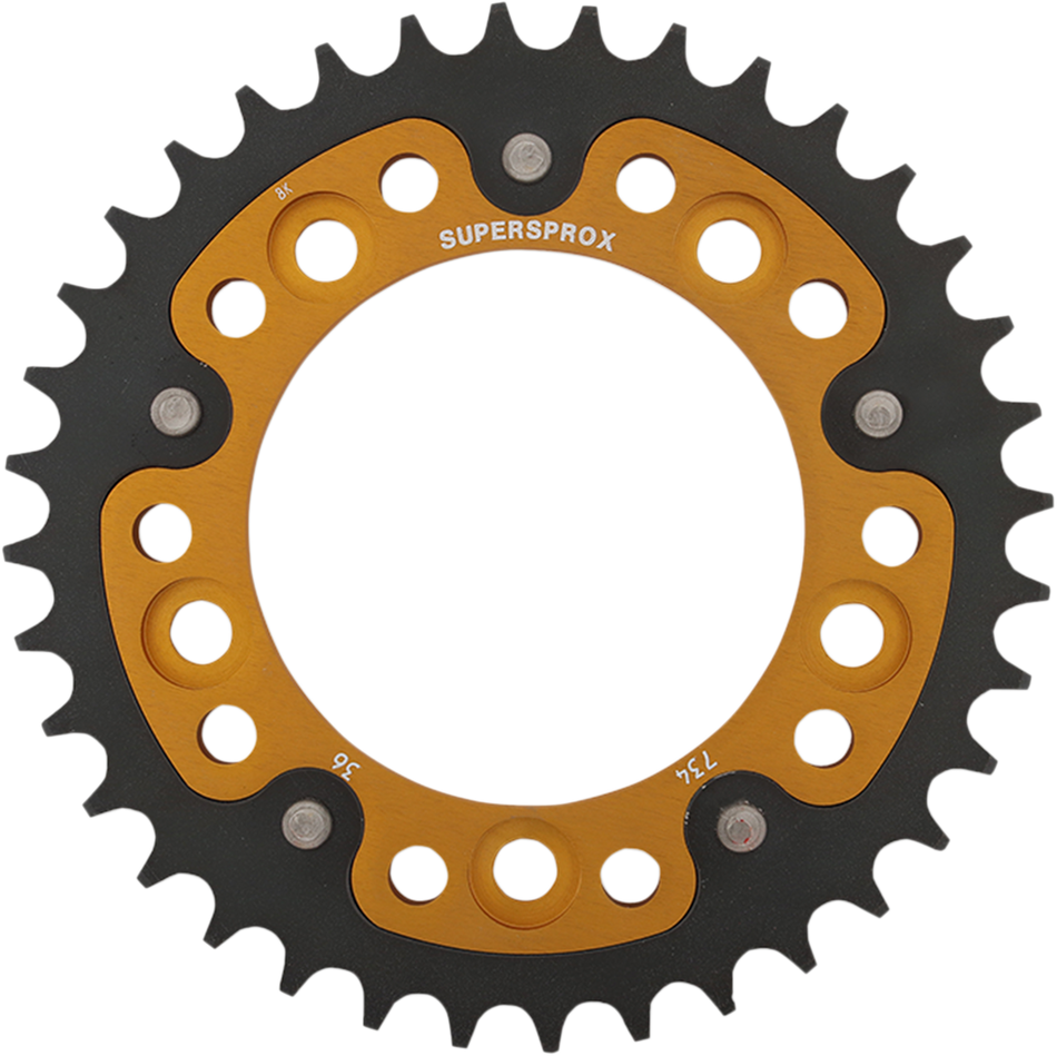 SUPERSPROX Stealth Rear Sprocket - 36 Tooth - Gold - Ducati RST-744-36-GLD
