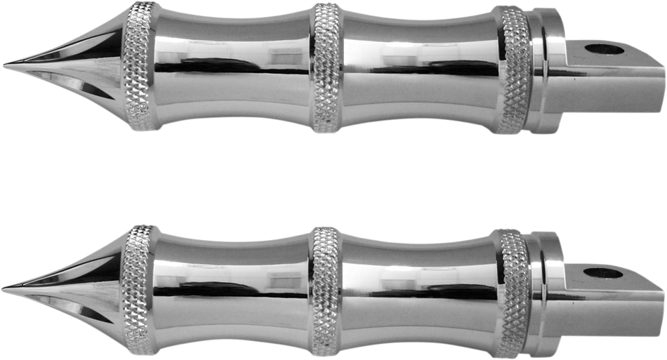 ACCUTRONIX Tribal Footpegs - Male Mount - Chrome RP111-LC