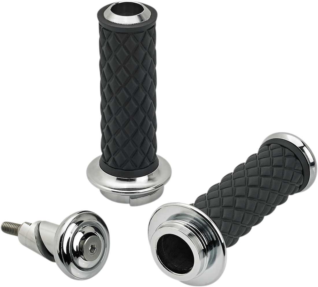 BILTWELL Grips - Alumicore - TBW - Chrome 6605-105-01