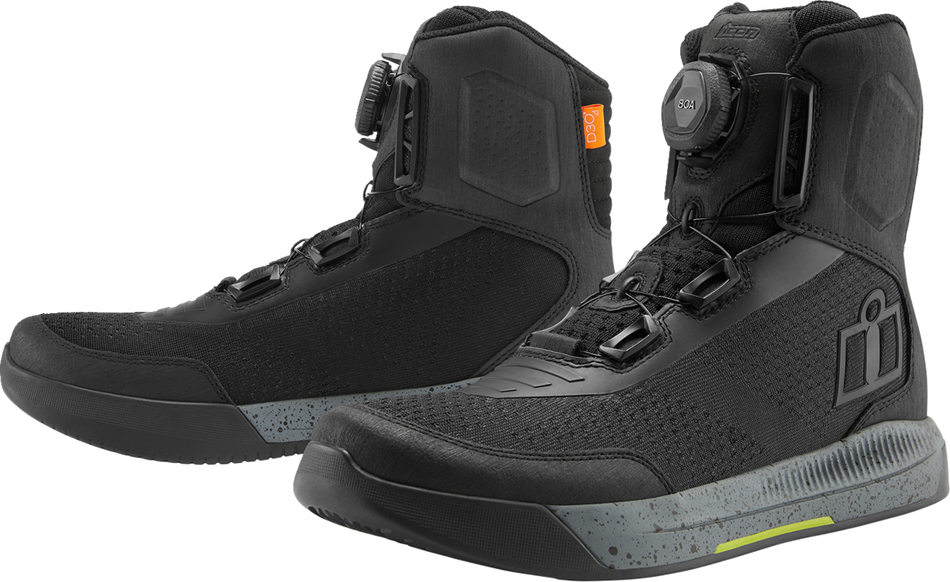 ICON Overlord™ Vented CE Boots - Black - Size 10.5 3403-1262