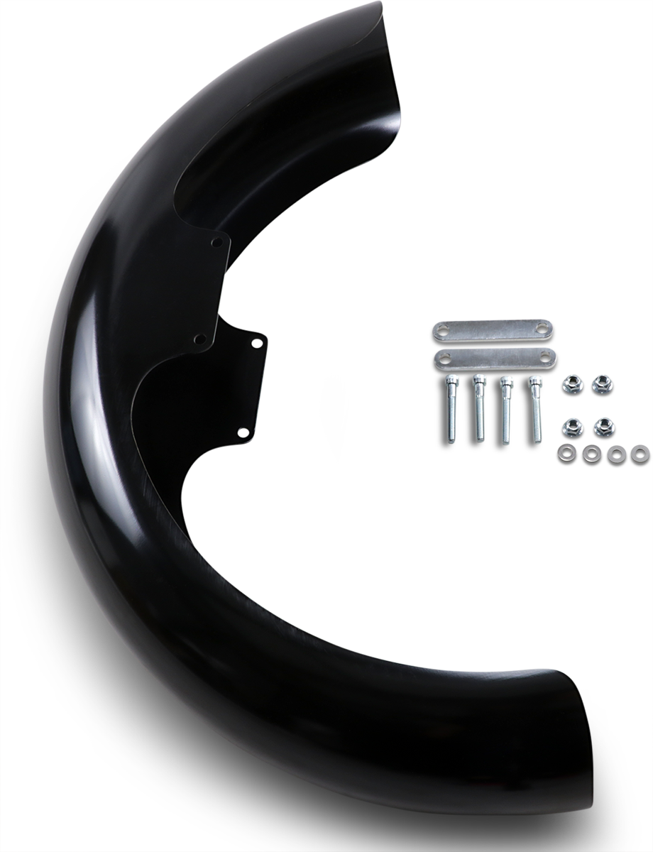 KLOCK WERKS Wrapper Front Fender Kit - Black - Steel - 19" KWF-02-0517