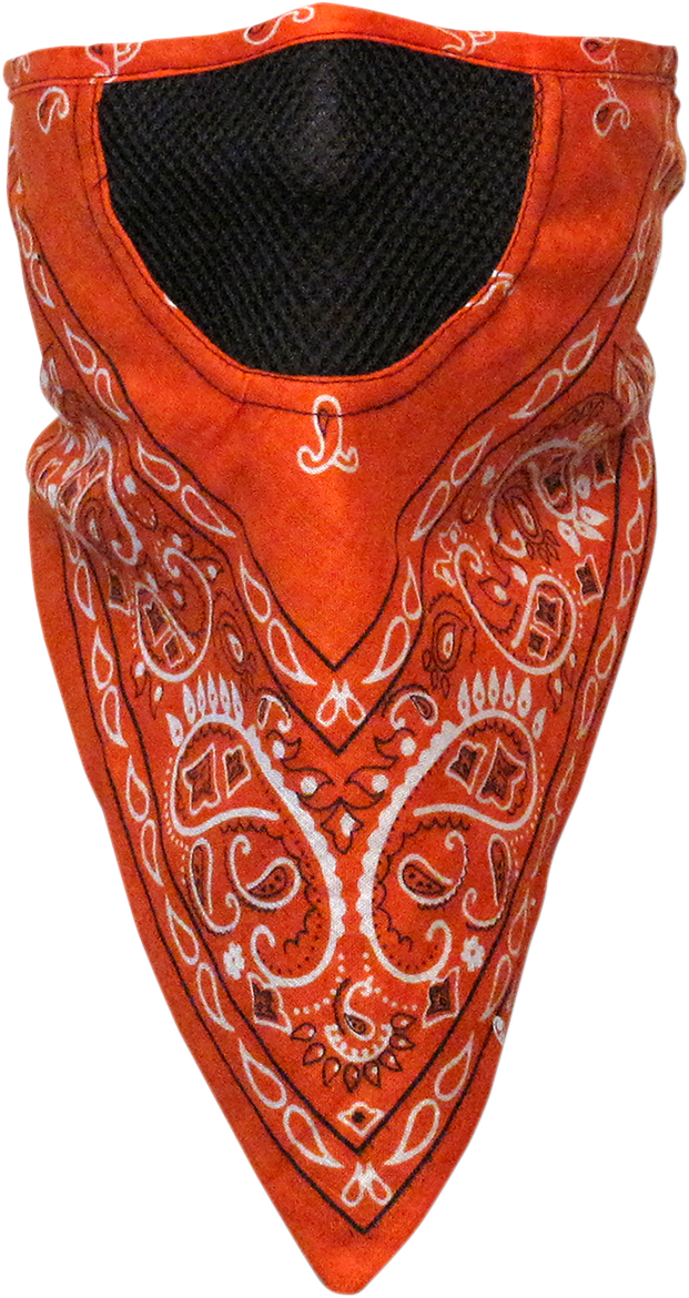 SCHAMPA & DIRT SKINS Facefit Facemask - Orange Paisley FMV-285