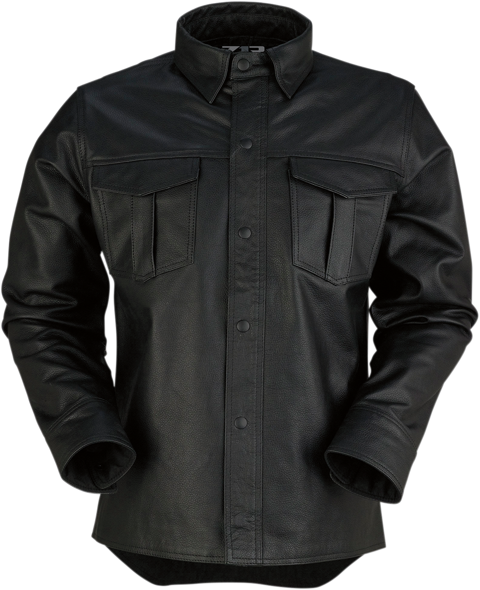 Z1R Motz Leather Shirt - Black - Large 2810-3395