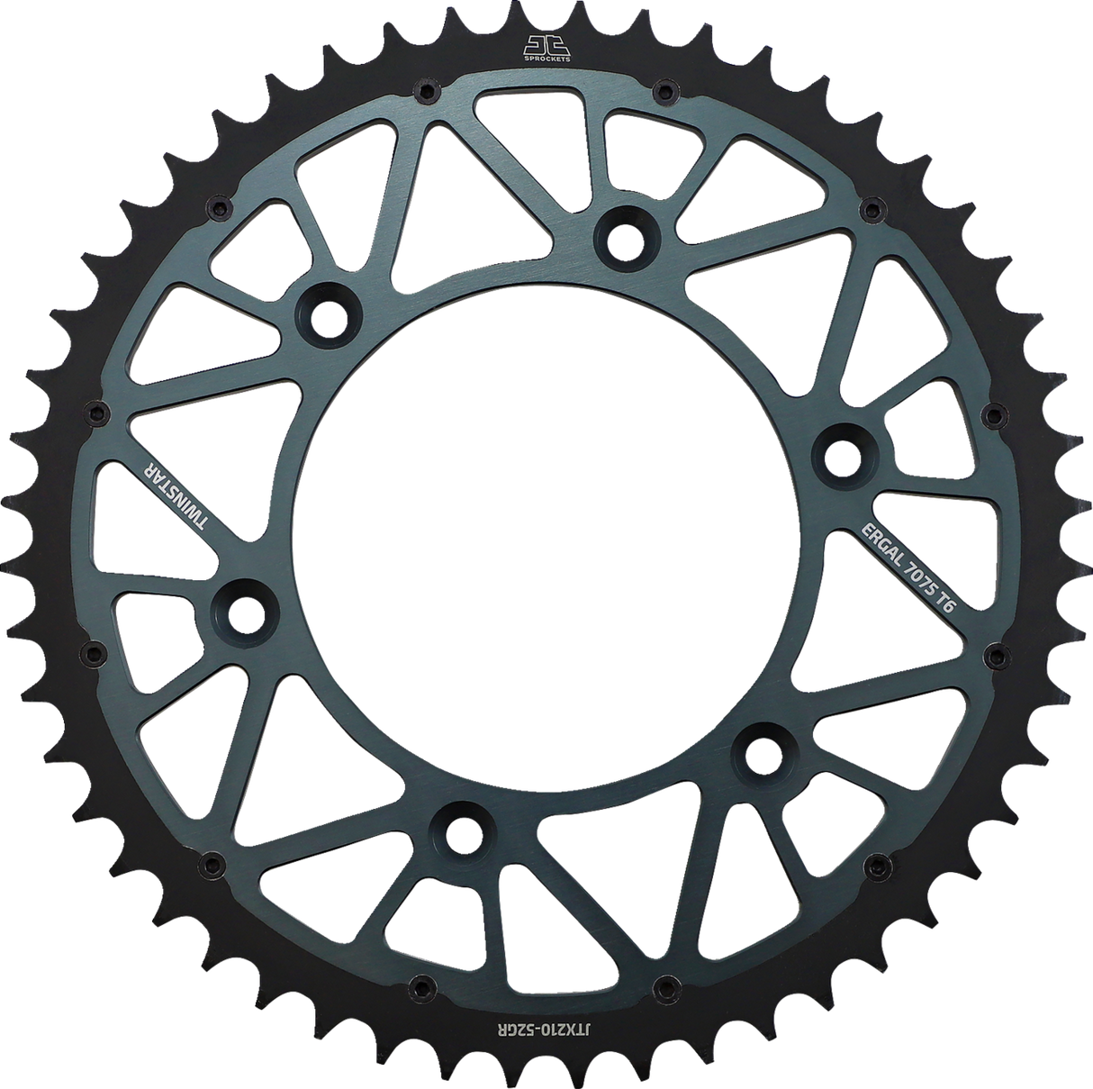 JT SPROCKETS Steel Rear Sprocket - Graphite - 52 Tooth JTX210.52GR