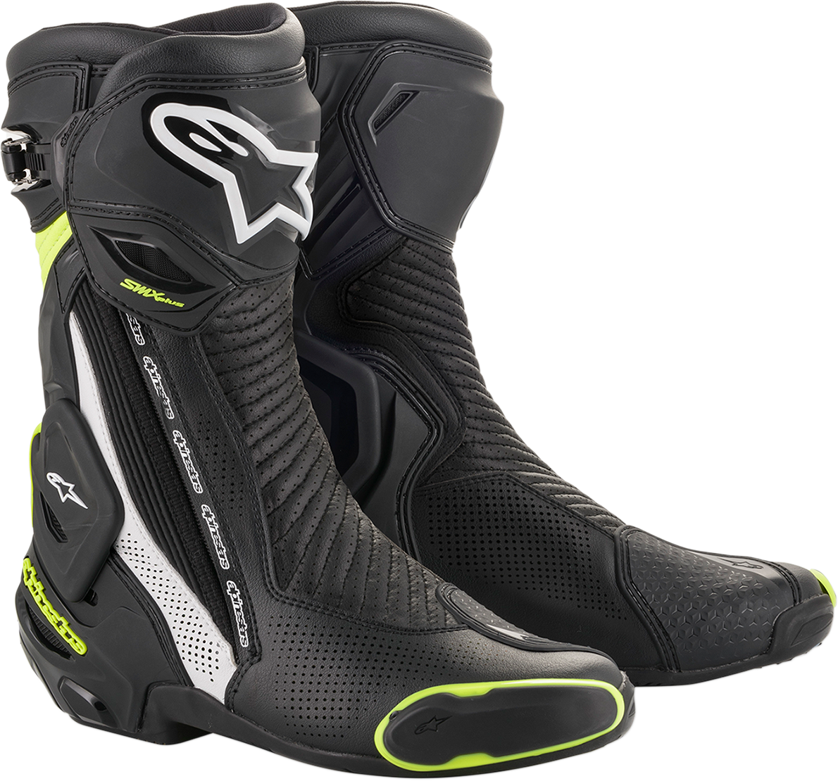 Botas con ventilación ALPINESTARS SMX+ - Negro/Blanco/Amarillo - US 6 / EU 39 2221119-125-39 