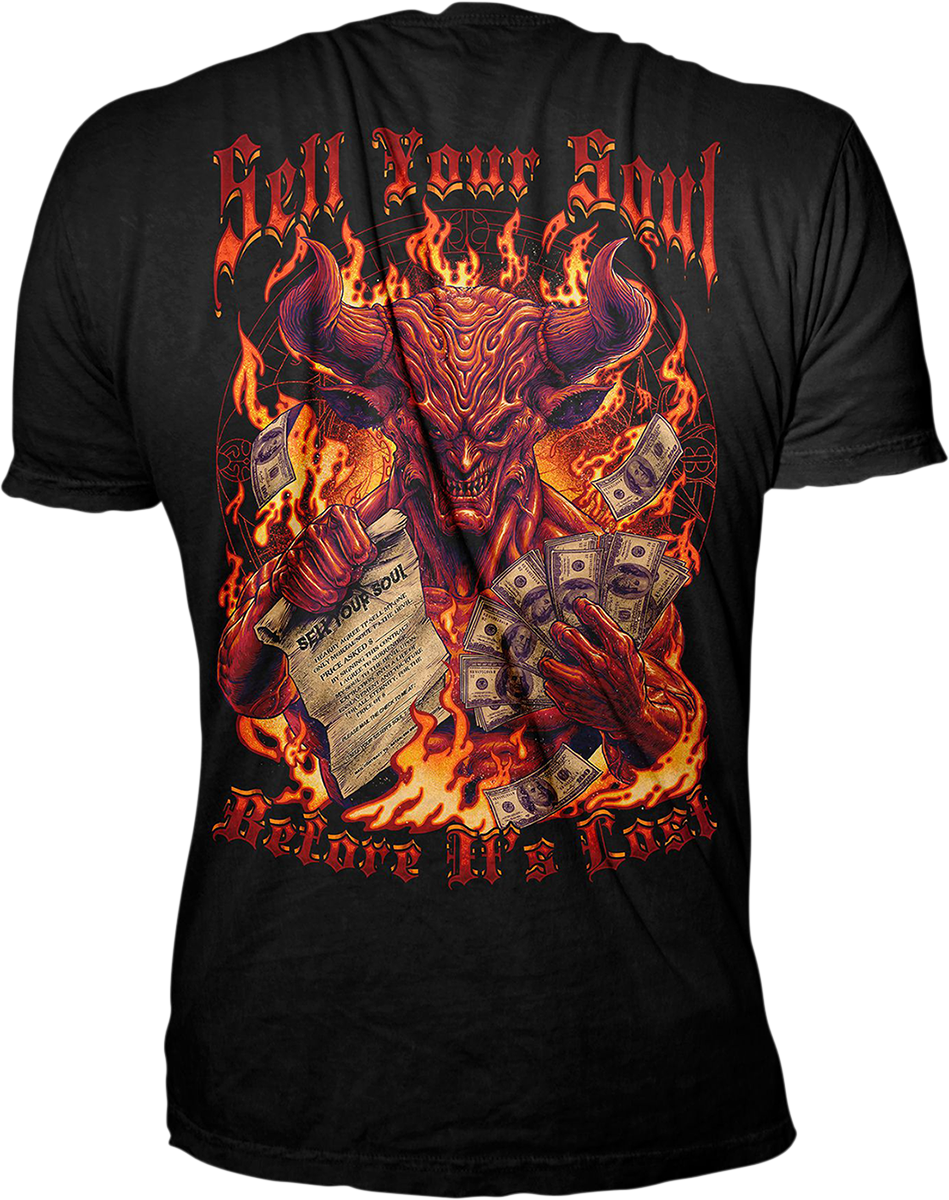 LETHAL THREAT Sell Your Soul T-Shirt - Black - Large LT20891L
