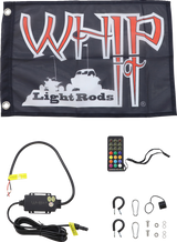 WHIPITLIGHTRODS 5' Light Rod Whip - Bluetooth - Black SB-RGBBT-151