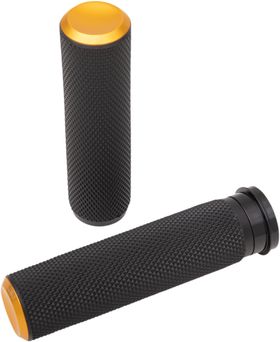 ARLEN NESS Grips - Knurled - TBW - Gold 07-347