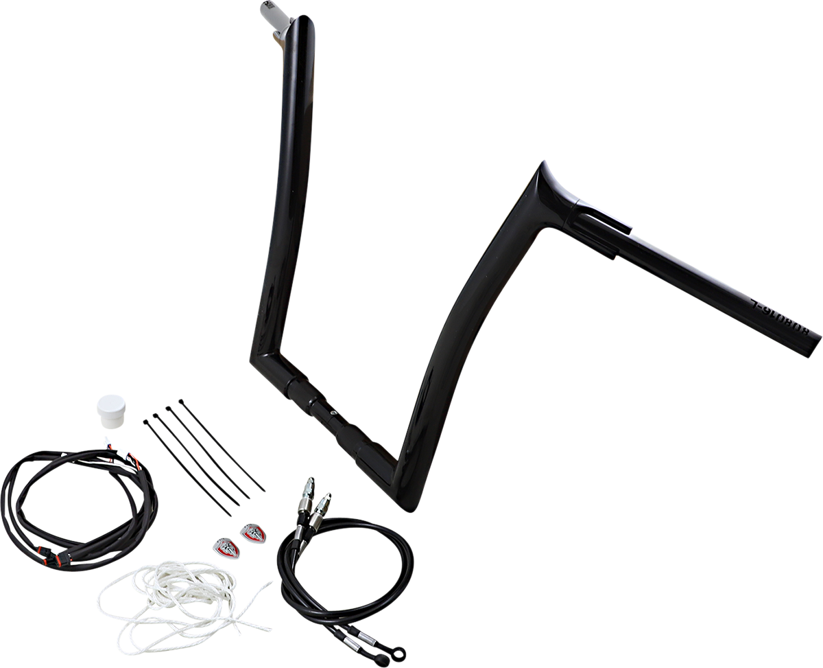 FAT BAGGERS INC. Handlebar Kit - Pointed Top - 16" - Black 809616-B